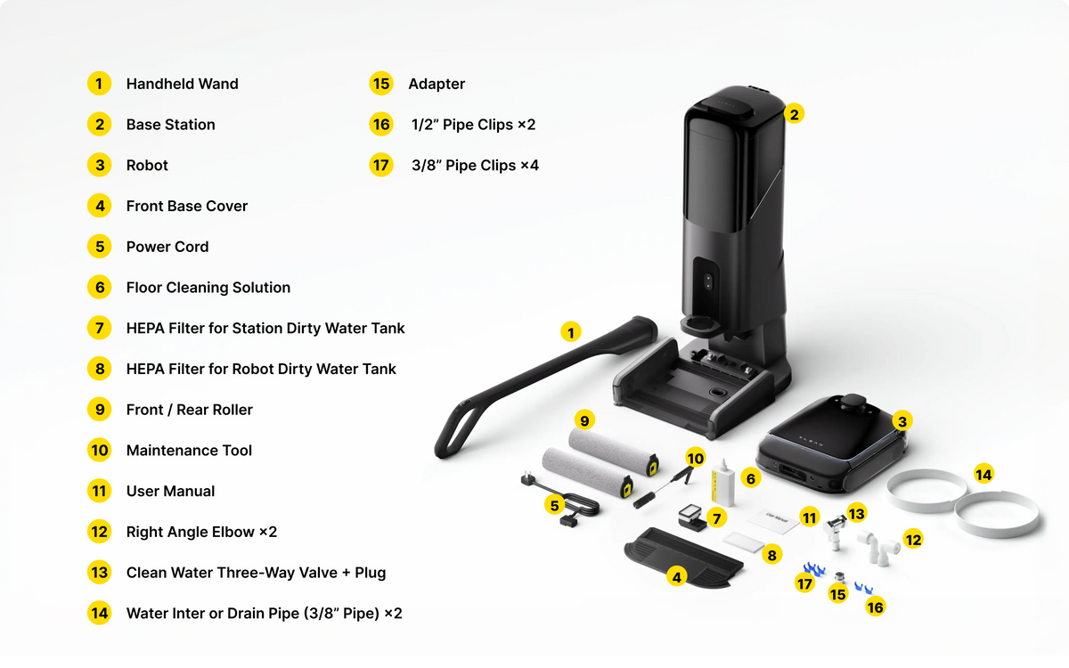 xLean TR1 Auto Refill and Drain packing list