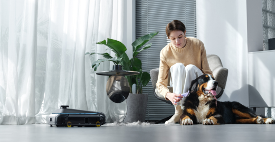 Pet hair, paw prints,
and home check-ins